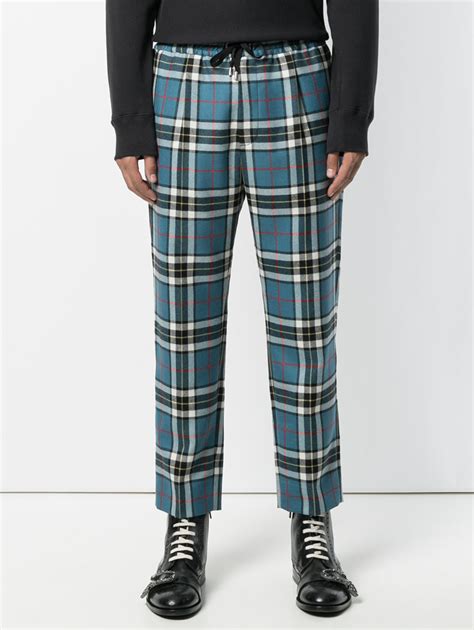 gucci tartan pants mens|Gucci jeans men's price.